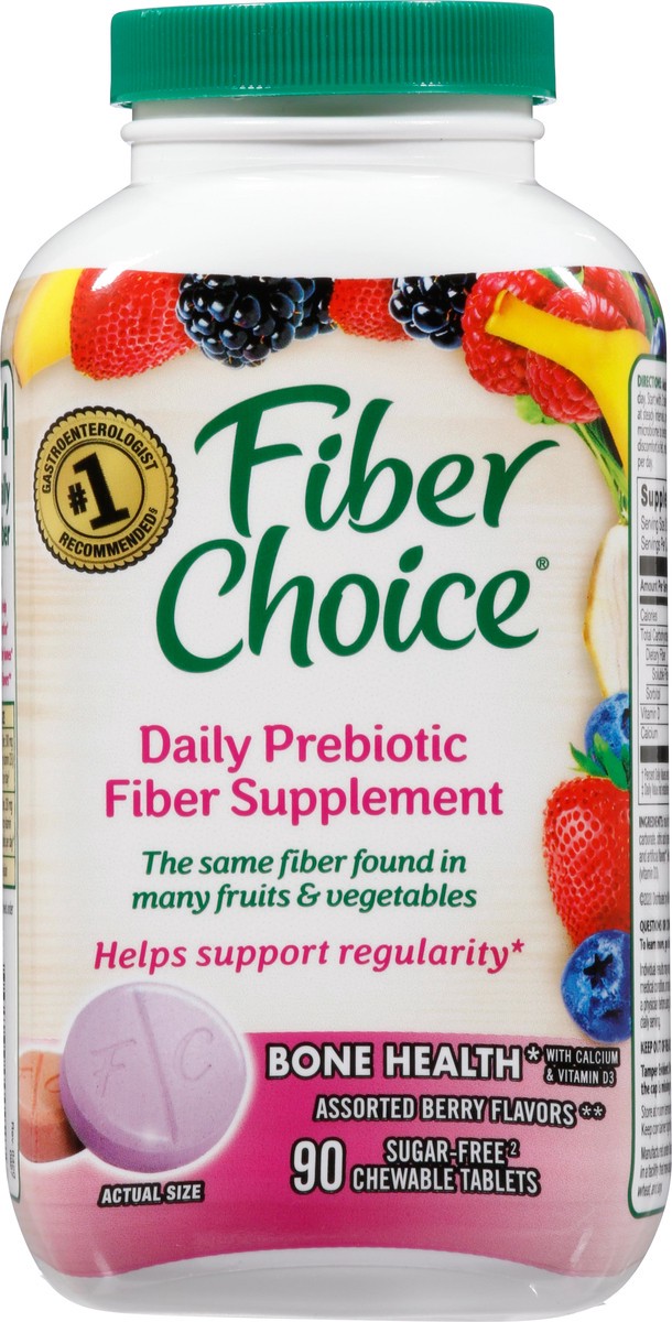 slide 10 of 10, FIBER CHOICE Bone Health Prebiotic Fiber Supplement Tablets 90ct, 13.25 oz