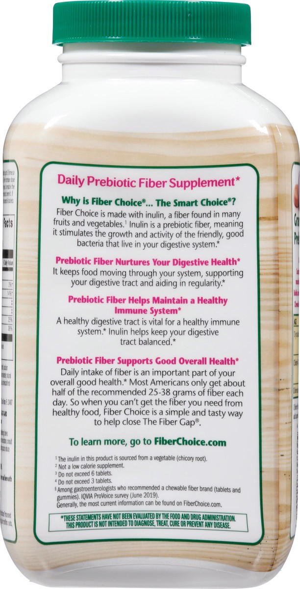 slide 5 of 10, FIBER CHOICE Bone Health Prebiotic Fiber Supplement Tablets 90ct, 13.25 oz