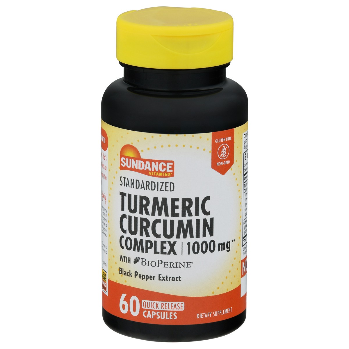 slide 1 of 12, Sundance Vitamins 1000 mg with BioPerine Standardized Turmeric Curcumin Complex Quick Release Capsules 60 ea, 60 ct