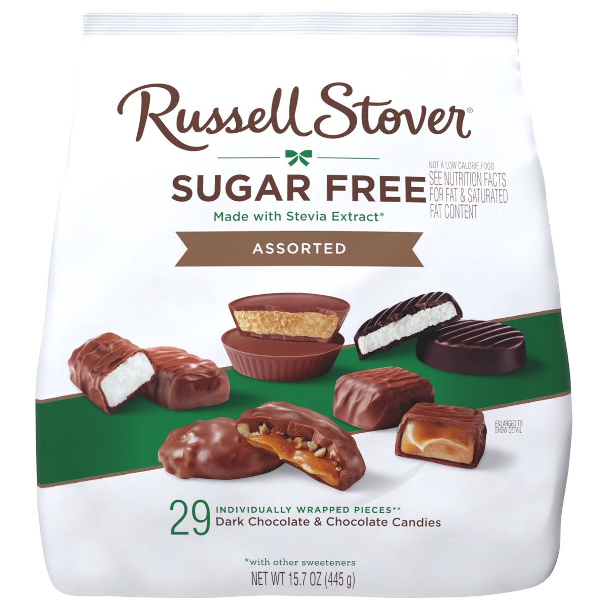 slide 1 of 12, Russell Stover Sugar Free Assorted Chocolate Candy Bag - 15.7oz, 29 ct