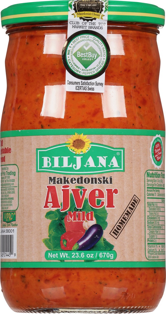 slide 5 of 11, Biljana Homemade Mild Vegetable Spread 23.6 oz, 23.6 oz