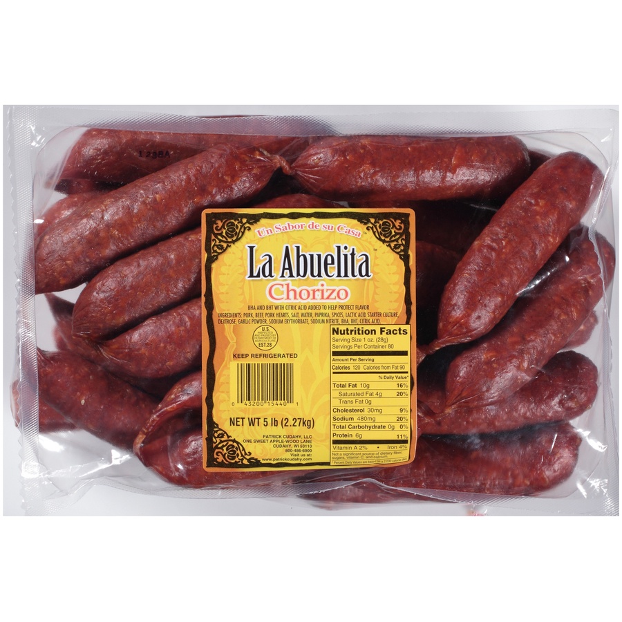 slide 1 of 2, La Abuelita Chorizo Sausage, 32 ct