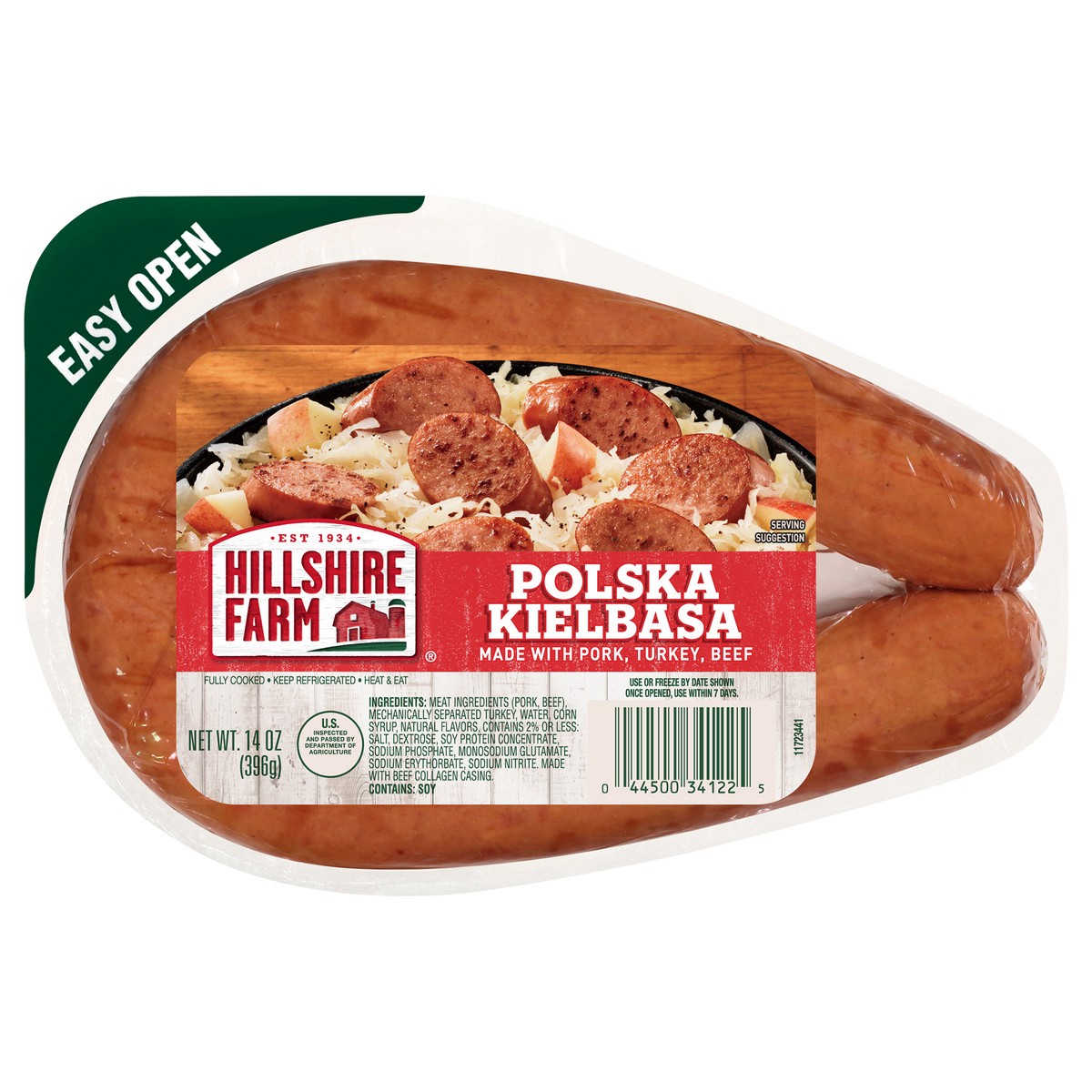 slide 1 of 3, Hillshire Farm Polska Kielbasa Smoked Sausage, 14 ounce, 14 oz