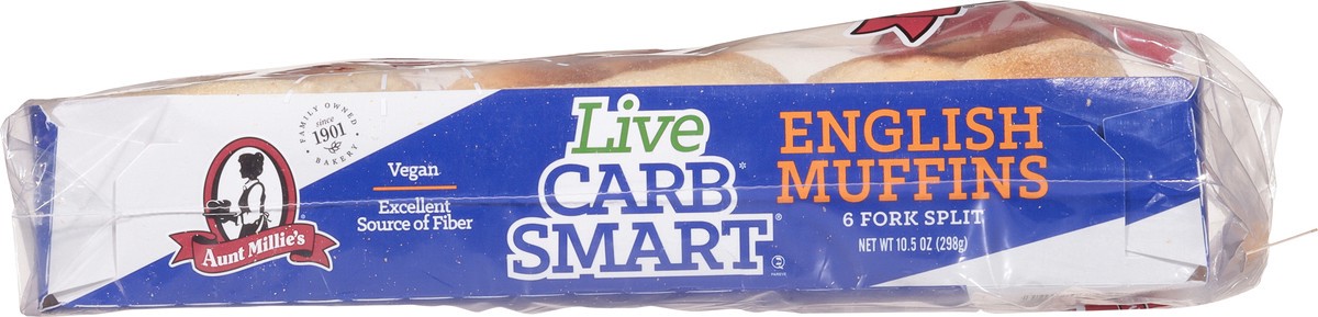slide 5 of 9, Aunt Millie's Live Carb Smart English Muffins 6 ct, 6 ct