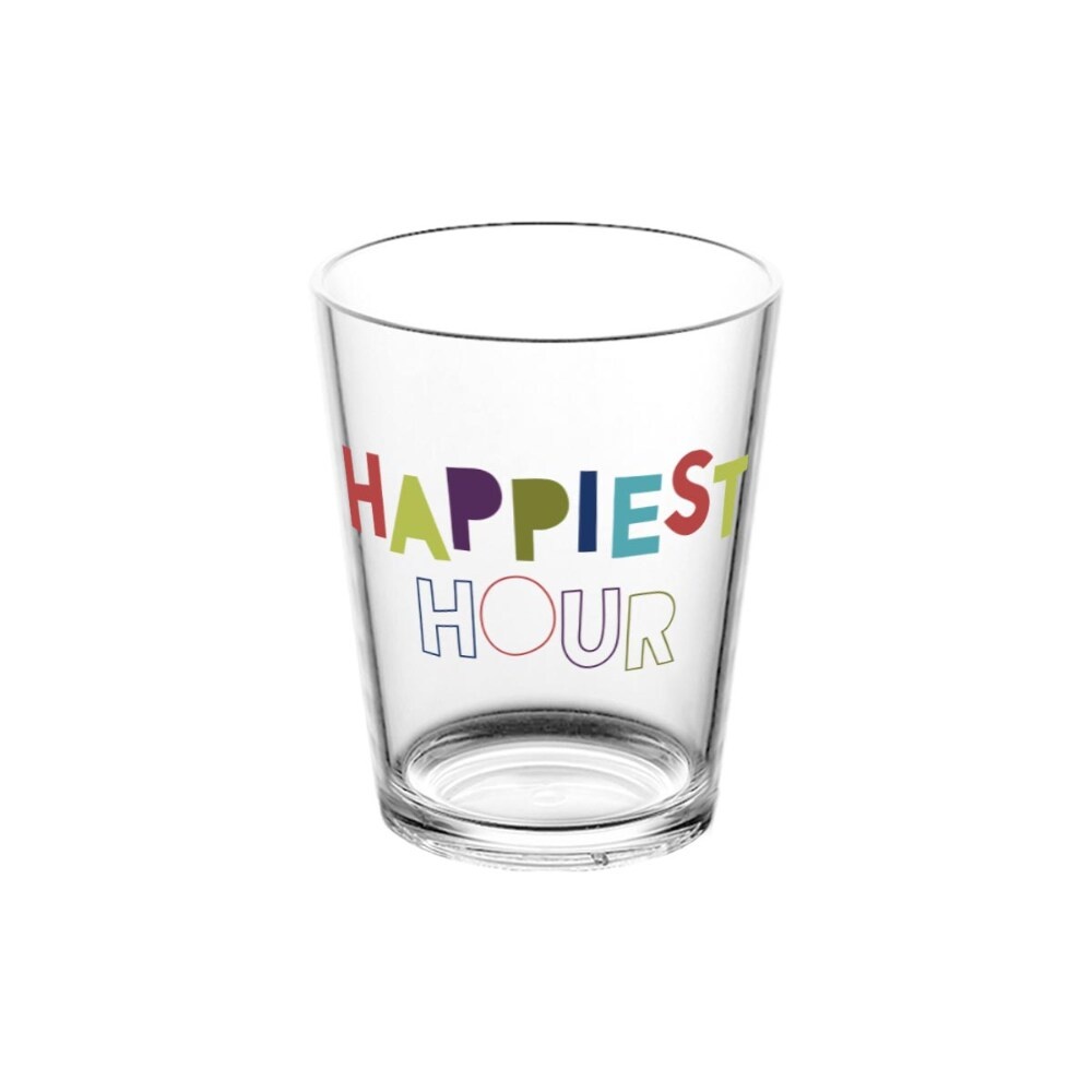 slide 1 of 1, Hd Designs Outdoors Happiest Hour Cocktail Glass, 15 oz