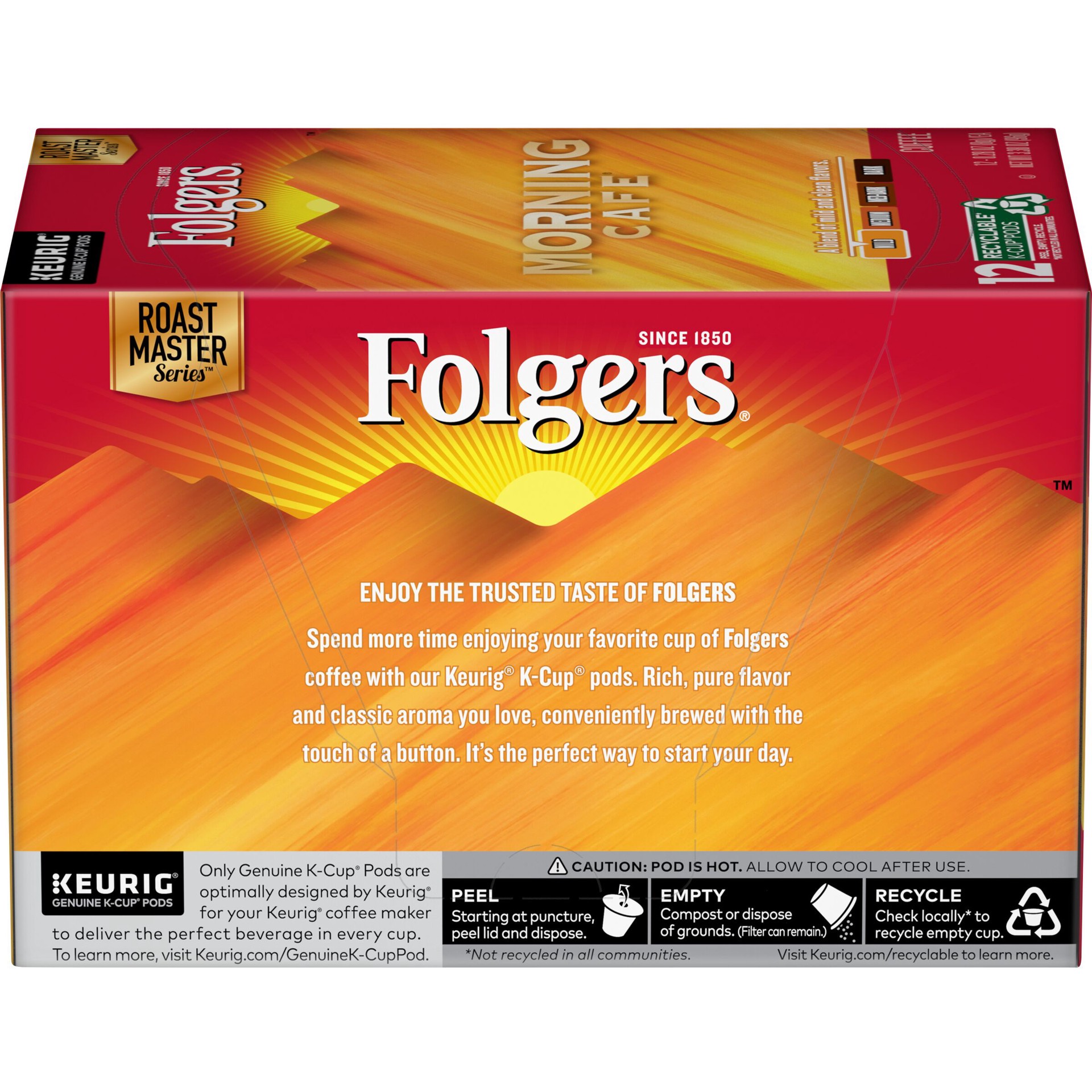 slide 4 of 6, Folgers Folger's Single Serve Grand Morning Cafe, 12 ct