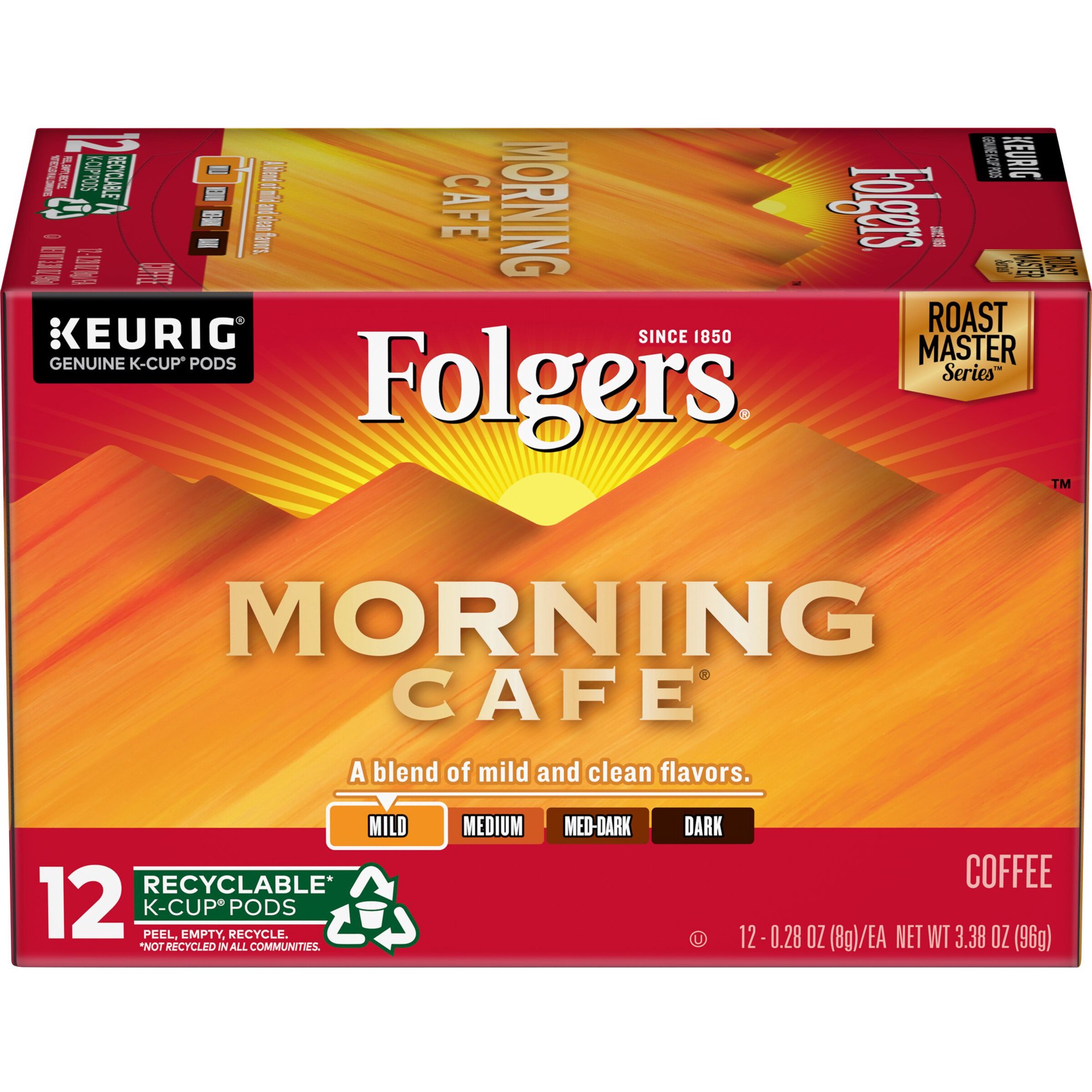 slide 1 of 6, Folgers Folger's Single Serve Grand Morning Cafe, 12 ct