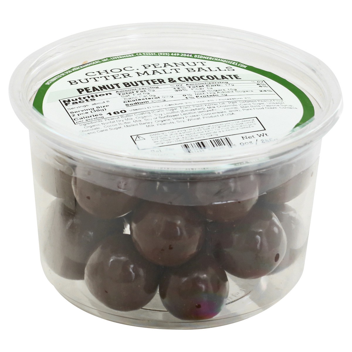 slide 6 of 10, DSD Merchandisers Chocolate Peanut Butter Malt Balls 9 oz,