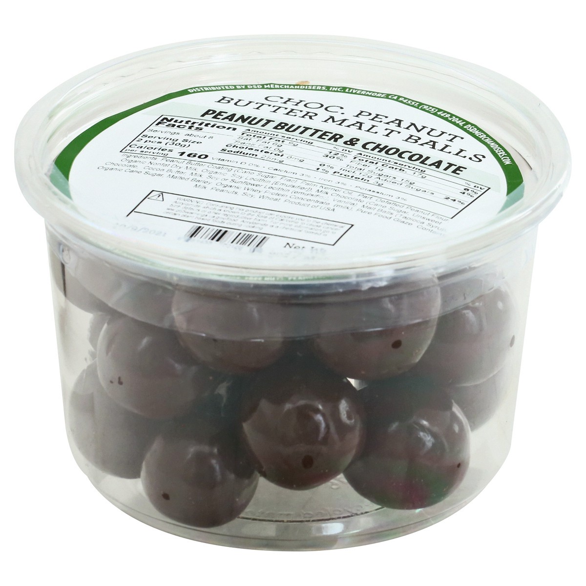 slide 2 of 10, DSD Merchandisers Chocolate Peanut Butter Malt Balls 9 oz,