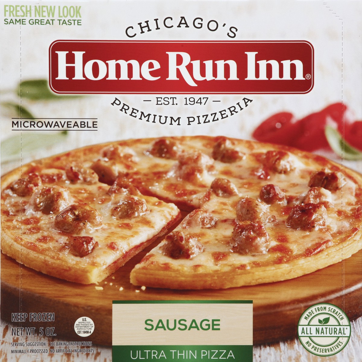 slide 5 of 6, Home Run Inn Ultra Thin Sausage Pizza 5 oz, 5 oz