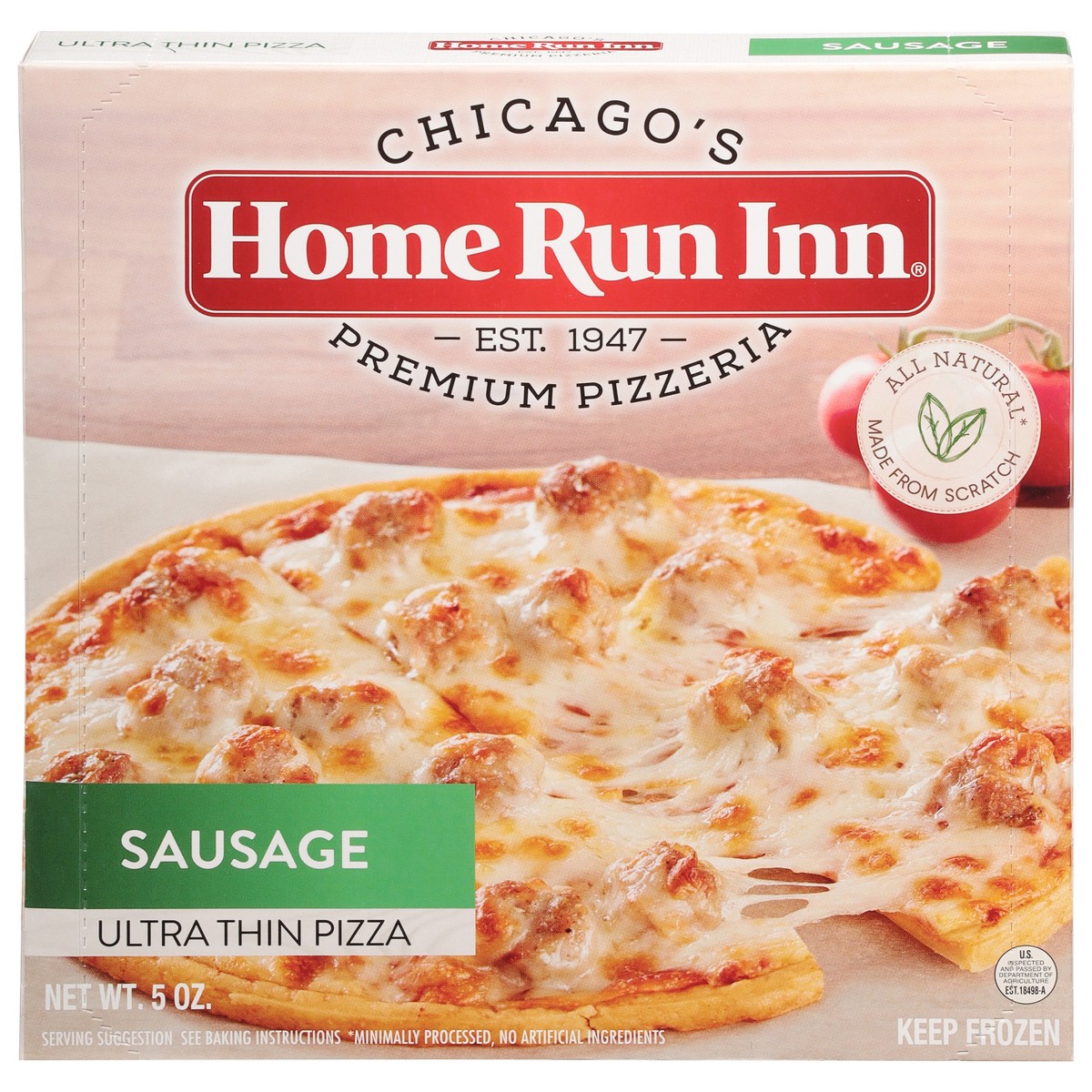 slide 1 of 6, Home Run Inn Ultra Thin Sausage Pizza 5 oz, 5 oz