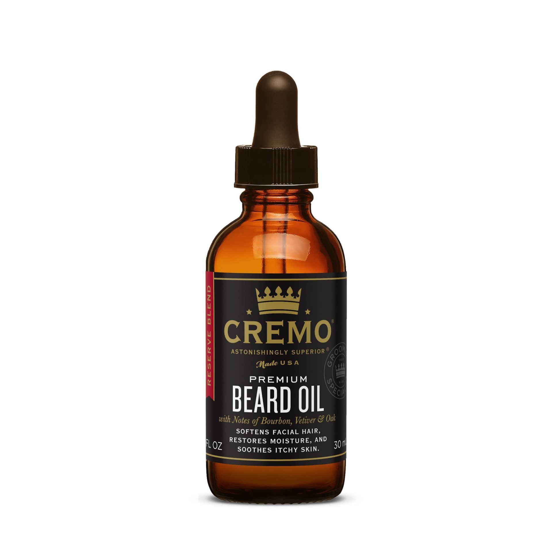 slide 1 of 1, Cremo Reserve Blend Revitalizing Beard Oil, 1 oz