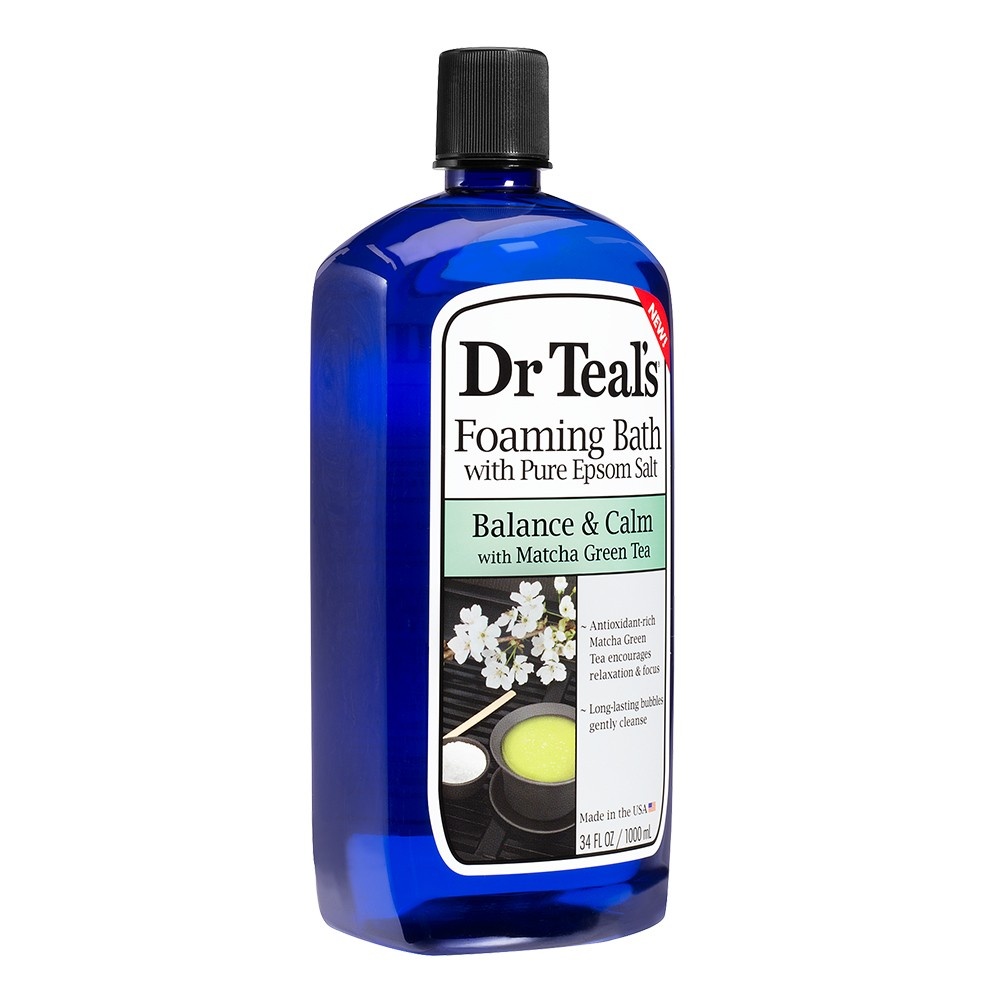 slide 3 of 3, Dr. Teal's Balance & Calm with Matcha Green Tea Foaming Bubble Bath, 34 oz