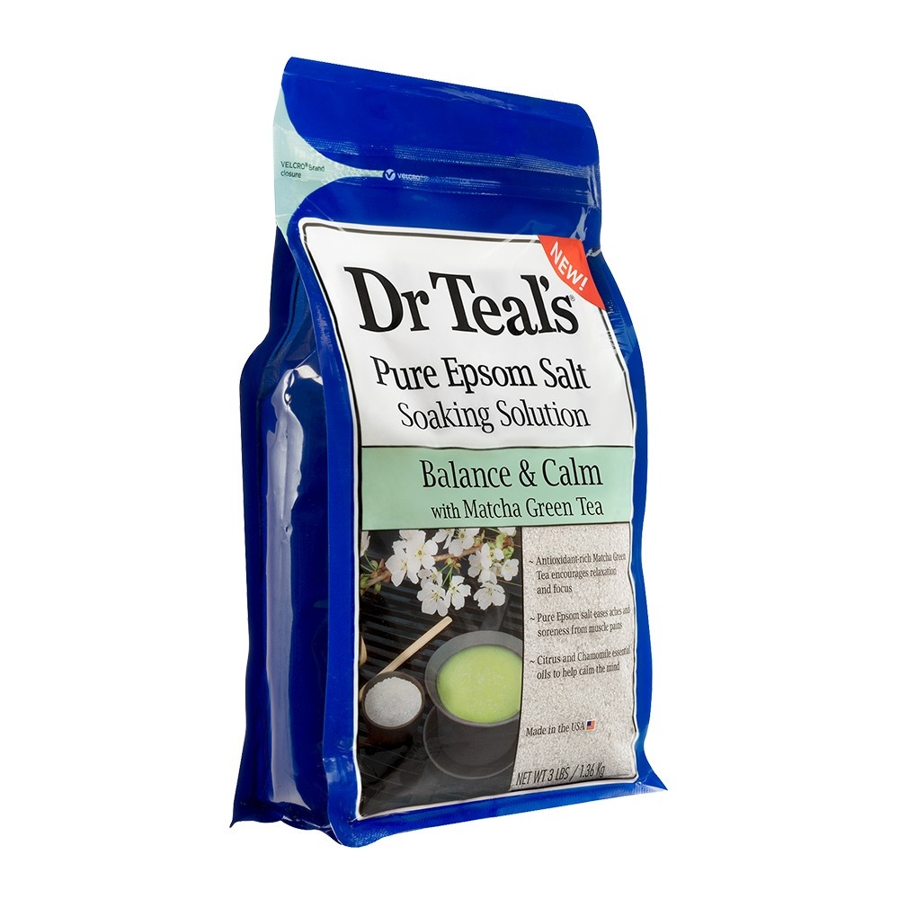 slide 3 of 3, Dr. Teal's Matcha Green Tea Epsom Salt Bath Soaks, 3 lb