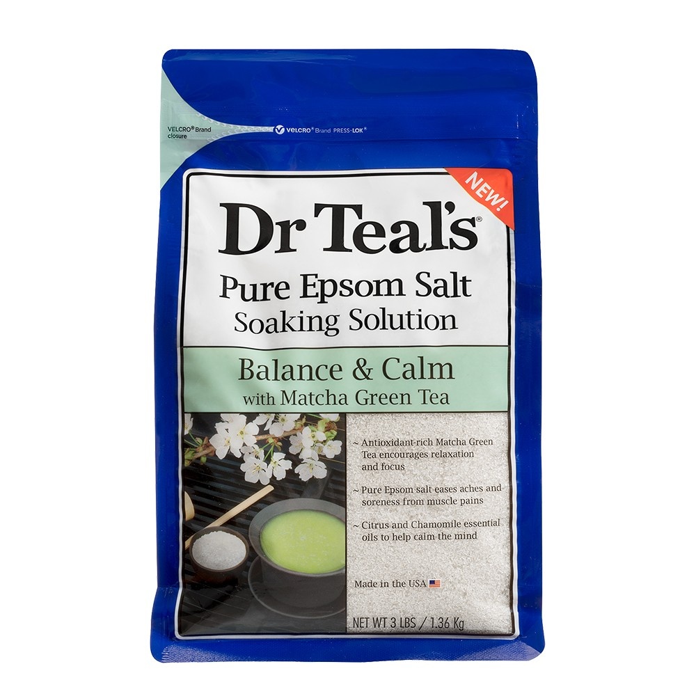 slide 1 of 3, Dr. Teal's Matcha Green Tea Epsom Salt Bath Soaks, 3 lb