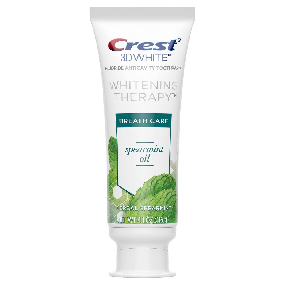 slide 5 of 8, Crest 3d White Whitening Therapy Toothpaste, Spearmint Oil, 4.1 oz