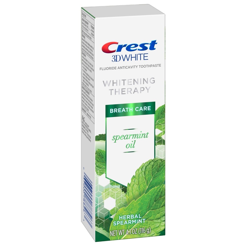 slide 8 of 8, Crest 3d White Whitening Therapy Toothpaste, Spearmint Oil, 4.1 oz