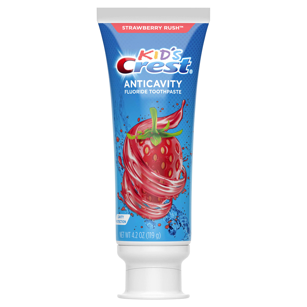 slide 2 of 5, Crest Kid's Anticavity Cavity Protection Fluoride Toothpaste, Strawberry Rush, 4.2 oz