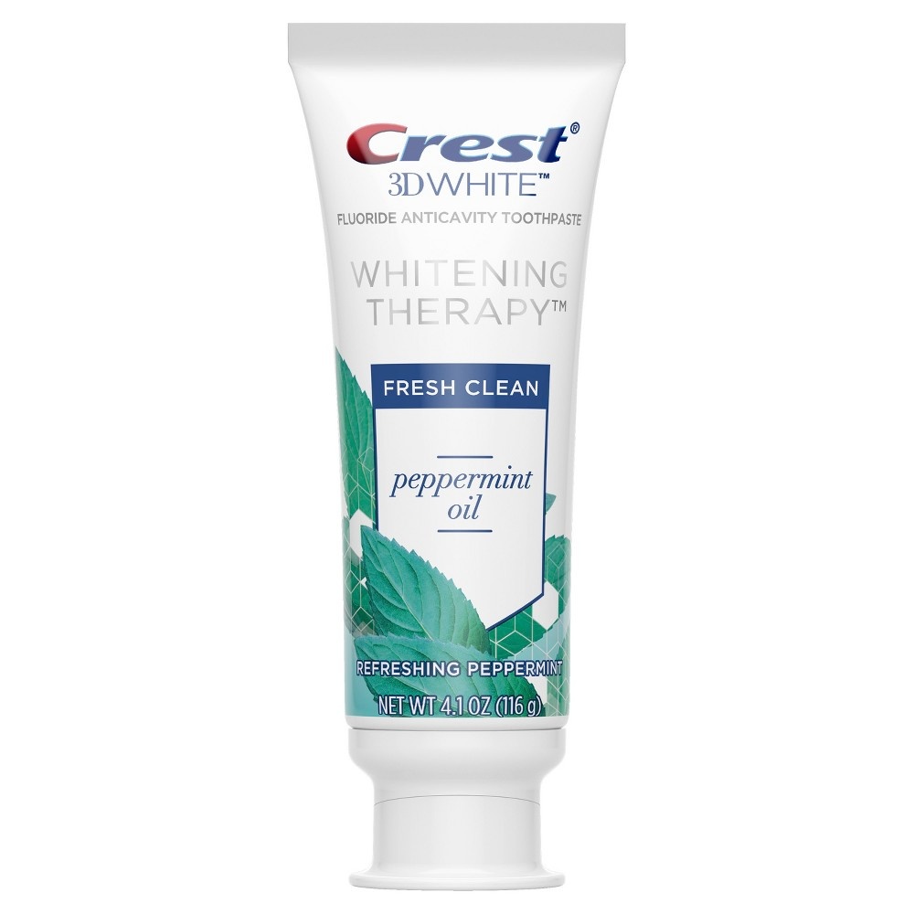 slide 3 of 6, Crest 3D Peppermint Oil Whitening Therapy Toothpaste, 4.1 oz