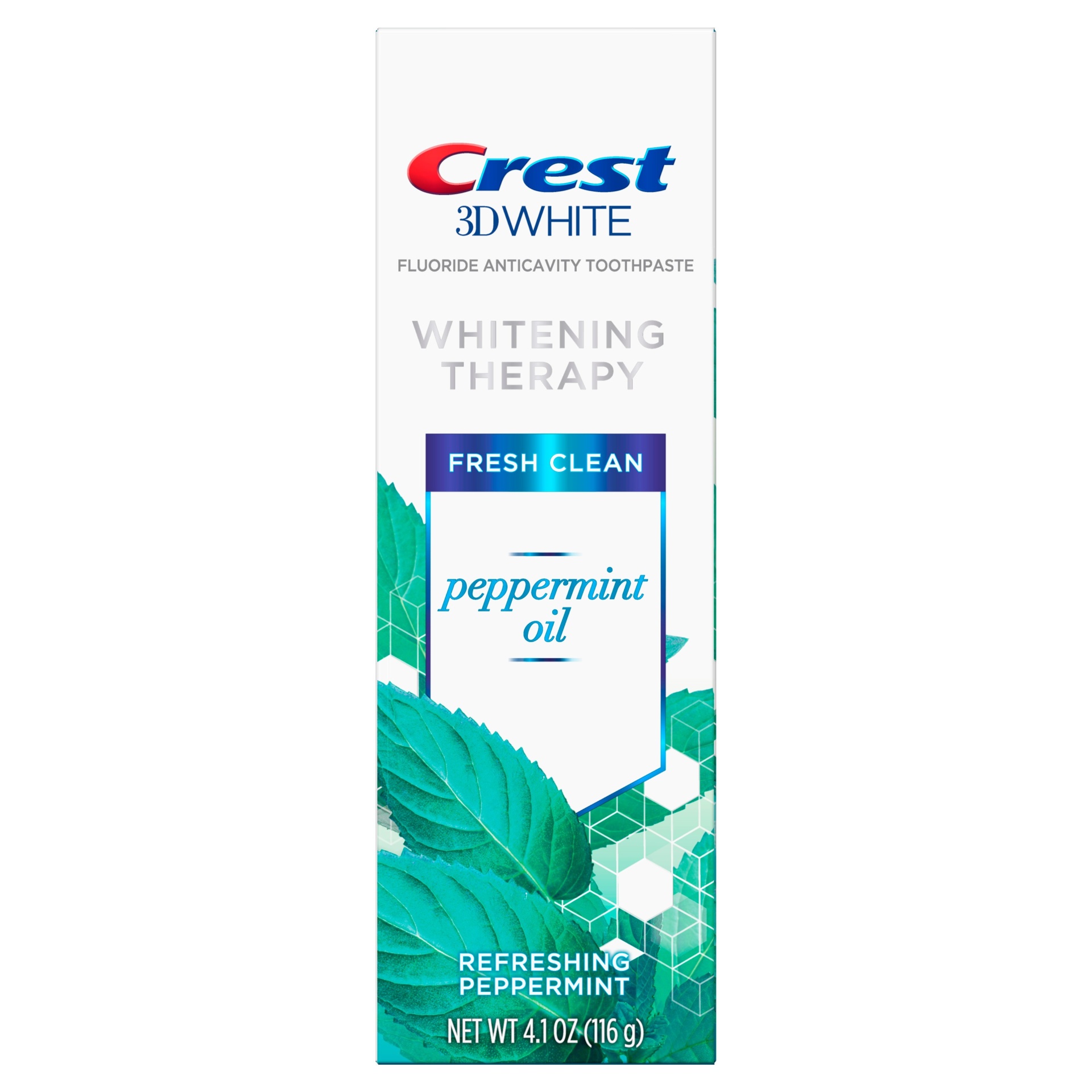 slide 1 of 6, Crest 3D Peppermint Oil Whitening Therapy Toothpaste, 4.1 oz