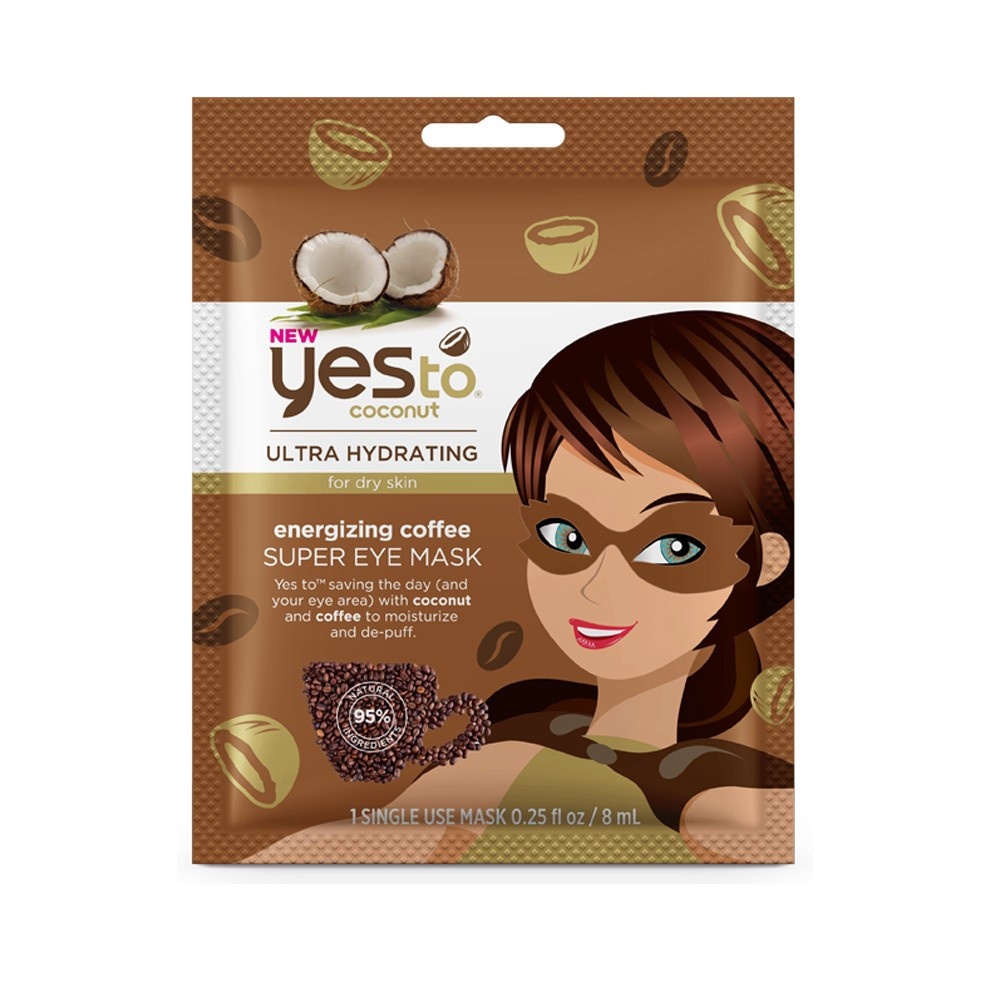 slide 1 of 2, Yes to Coconut Energizing Coffee Super Eye Mask Facial Treatment, 0.25 fl oz