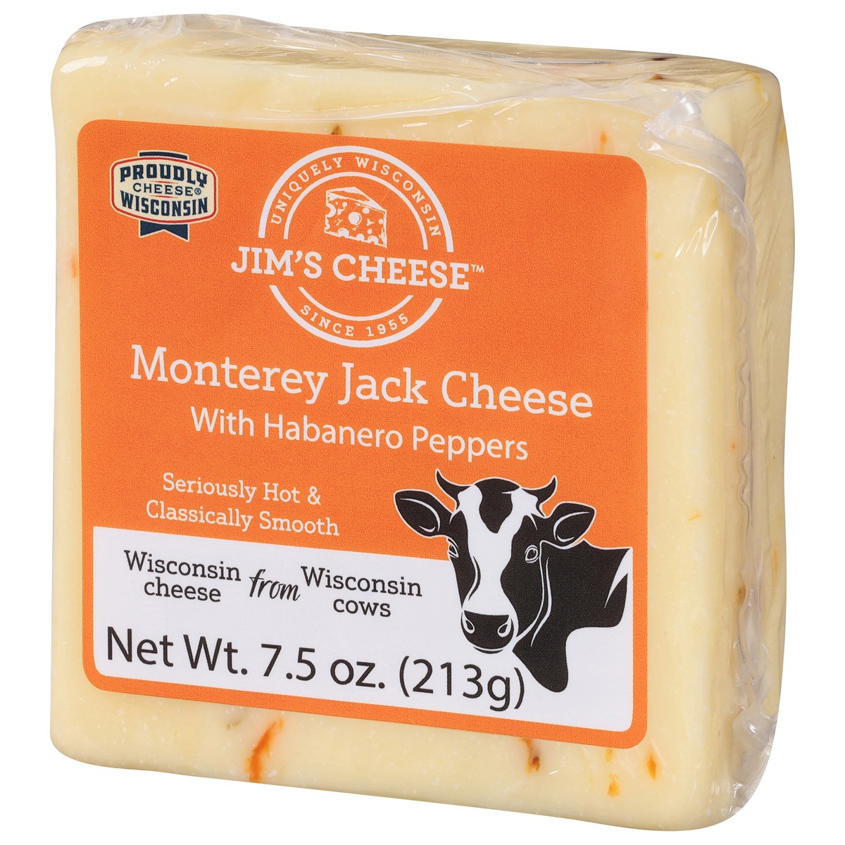 slide 2 of 4, Jims Cheese Habanero Jack Flat 8/7.5, 1 ct