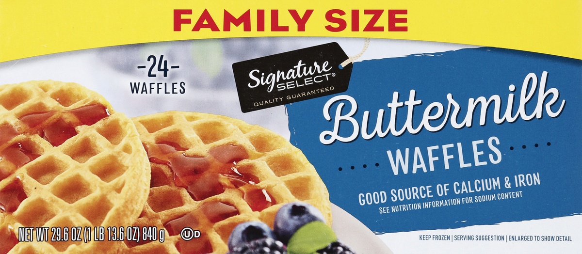 slide 3 of 7, Signature Select Waffles 24 ea, 