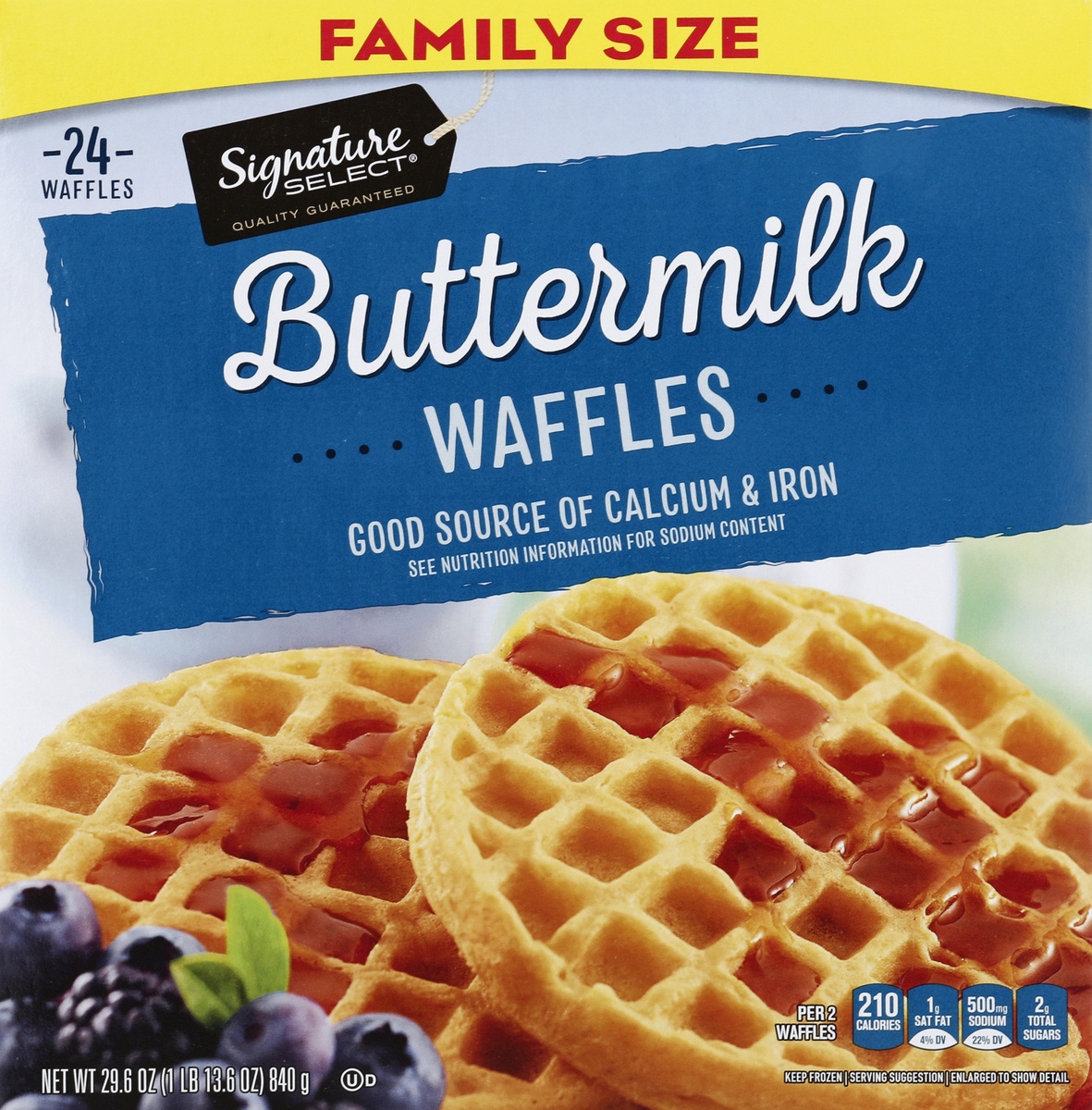 slide 4 of 7, Signature Select Waffles 24 ea, 