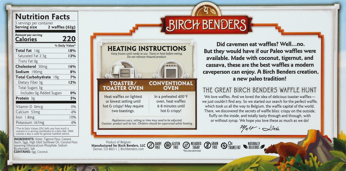slide 4 of 9, Birch Benders Paleo Toaster Waffles, 6.56 oz
