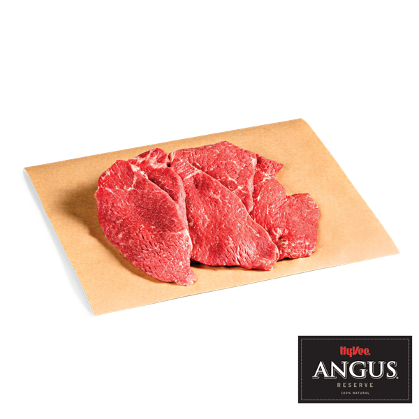slide 1 of 1, Hy-Vee Angus Reserve Beef Round Bottom Round Steak Tenderized Value Pack, per lb