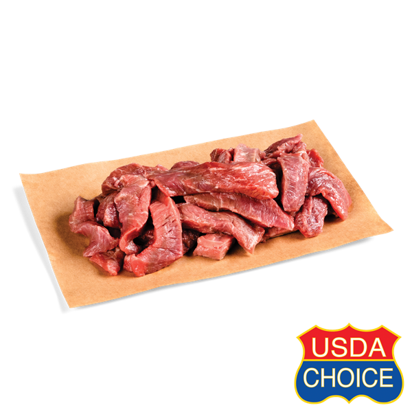 slide 1 of 1, Hy-Vee Choice Reserve Beef Stir Fry Strips, per lb