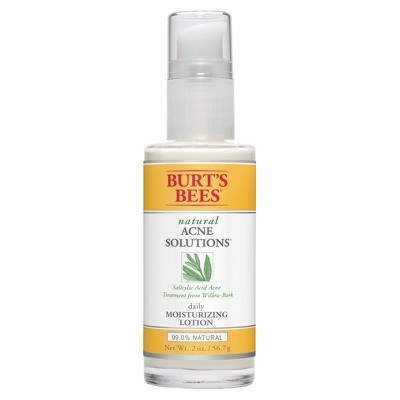 slide 1 of 1, Burt's Bees Natural Acne Solutions Daily Moisturizing Lotion, 2 fl oz