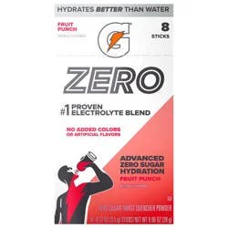 Gatorade Zero Sugar Advanced Hydration Stick Packs - Fruit Punch