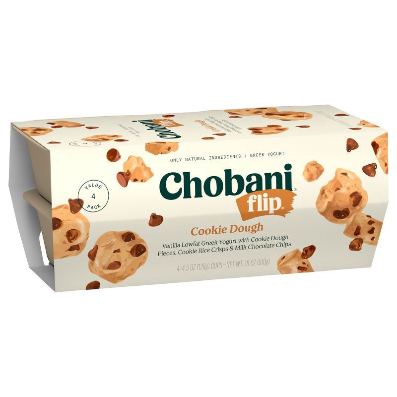 slide 2 of 7, Chobani Yogurt, Greek, Cookie Dough, 4 Value Pack, 4 ct
