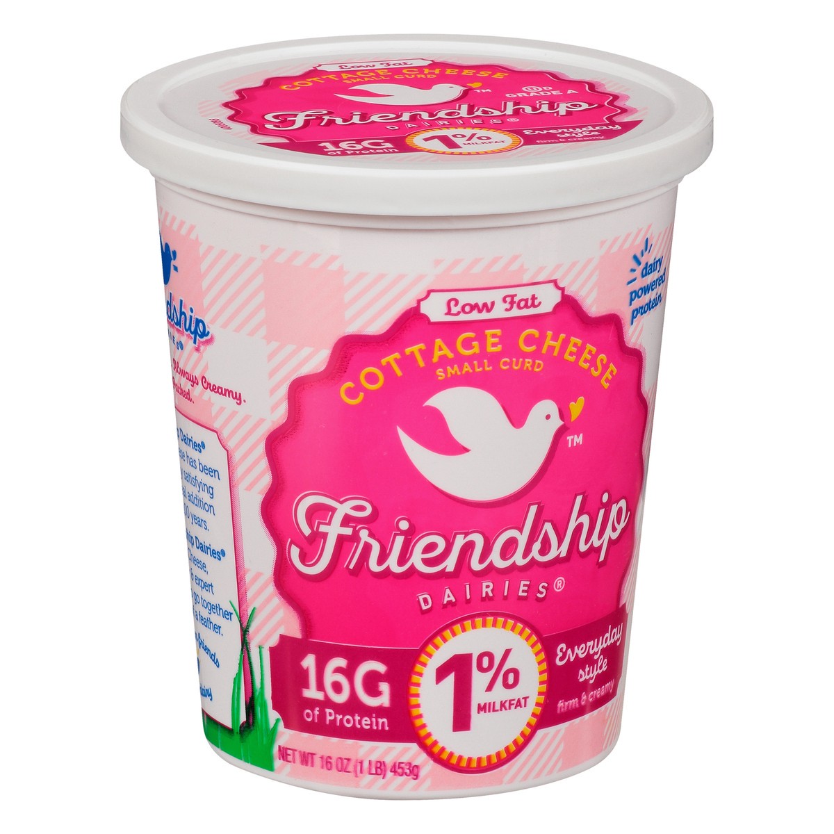 slide 9 of 9, Friendship Dairies Low Fat 1% Milkfat Everyday Style Small Curd Cottage Cheese 16 oz, 16 oz