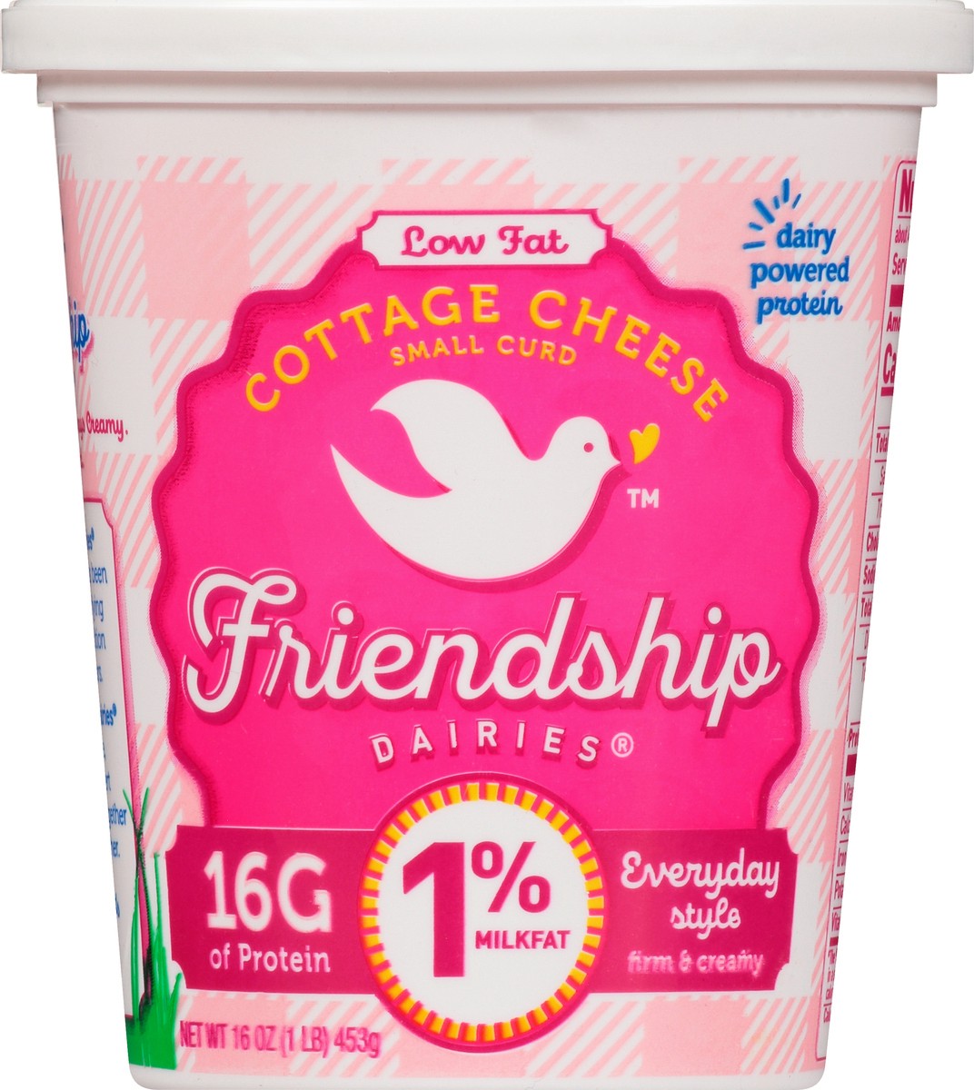 slide 8 of 9, Friendship Dairies Low Fat 1% Milkfat Everyday Style Small Curd Cottage Cheese 16 oz, 16 oz