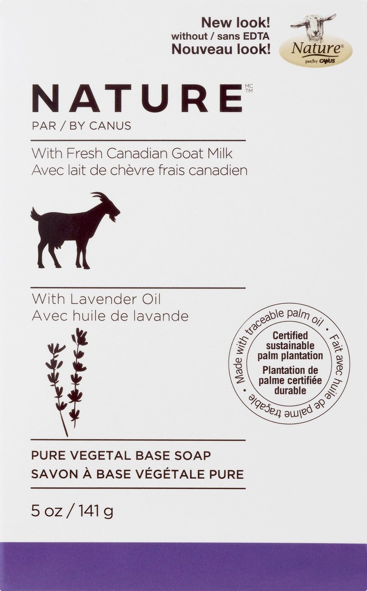 slide 12 of 12, Nature With Fresh Canadian Goat Milk Pure Vegetal Base Lavender Oil Soap Bar 5 oz, 5 oz