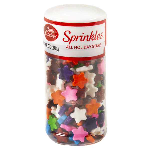 slide 1 of 1, Betty Crocker All Holiday Star Sprinkles, 2.8 oz