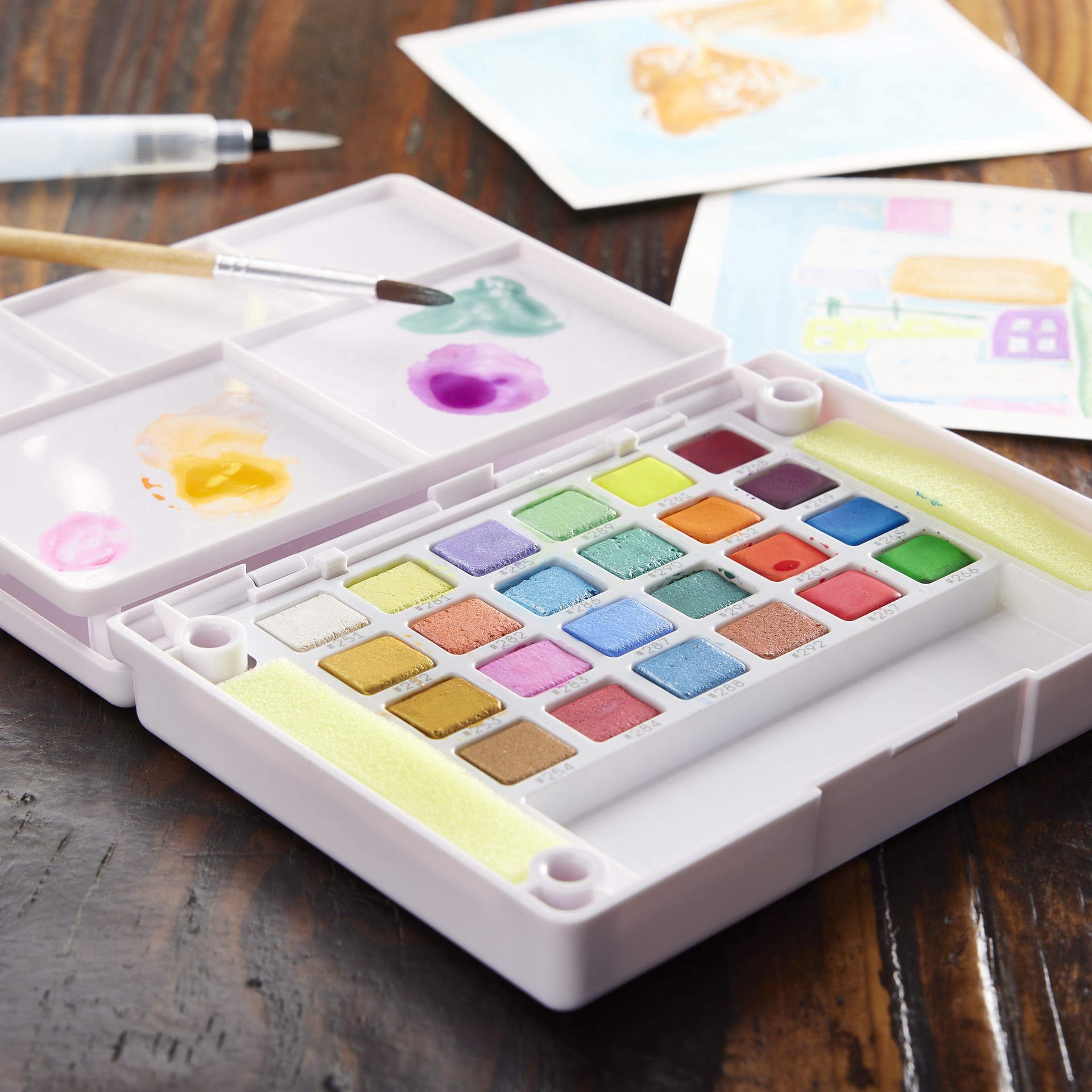 slide 2 of 4, Koi Water Colors Pocket Field Sketch Box, 1 ct