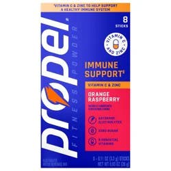Propel Fitness Powder Immune Support Stick Packs - Orange Raspberry