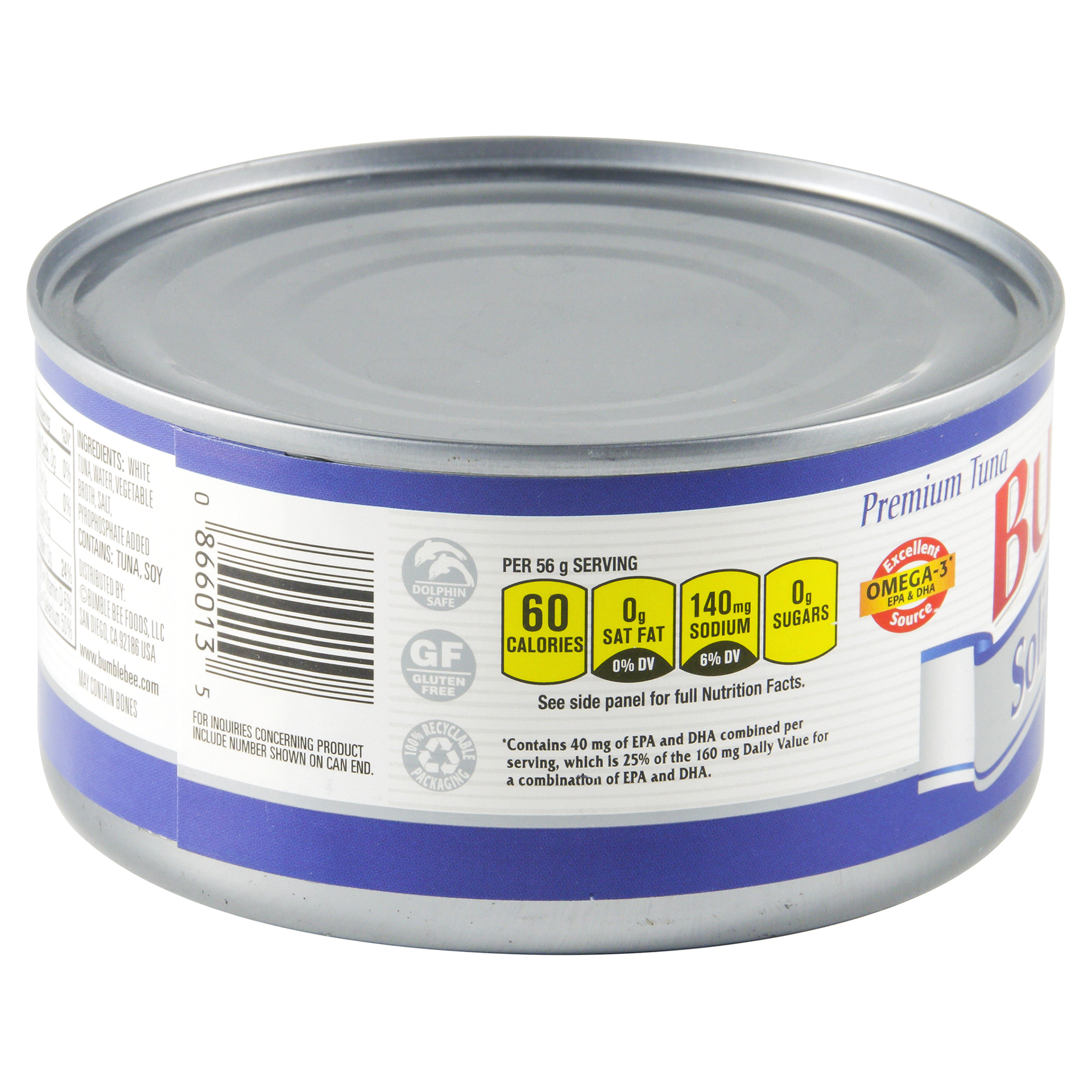 slide 4 of 13, Bumble Bee Solid White Albacore Premium Tuna in Water, 12 oz