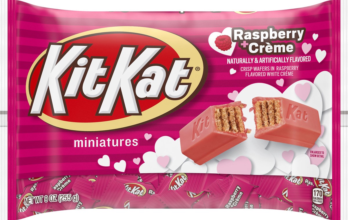 slide 1 of 6, KIT KAT Miniatures Raspberry + Creme Wafers 9 oz, 9 oz