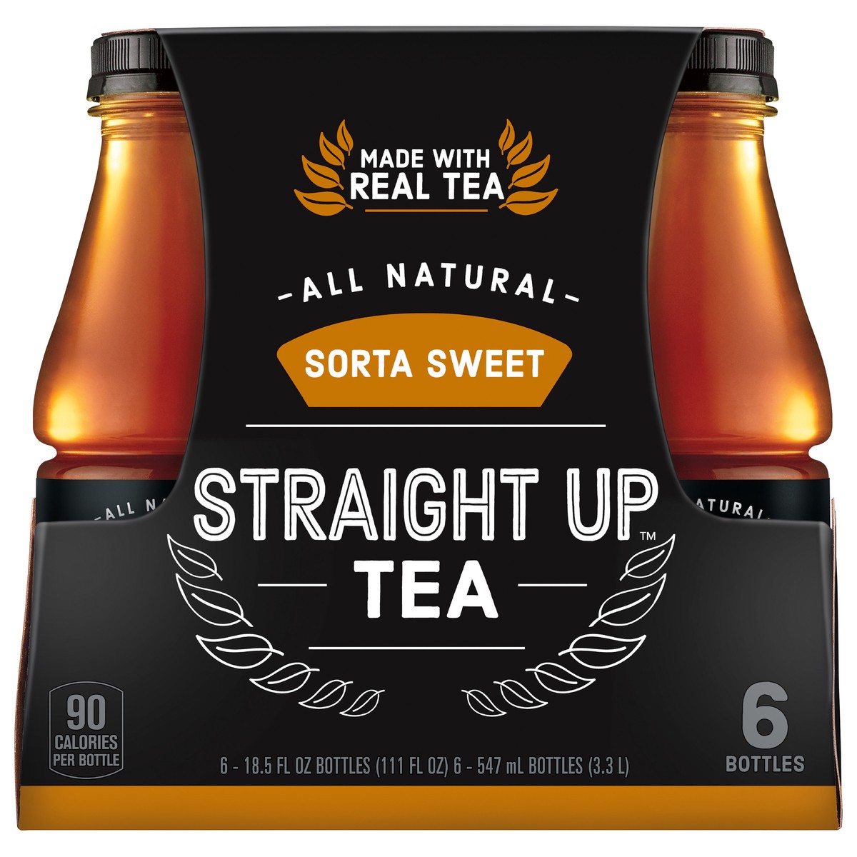 slide 1 of 7, Straight Up Sorta Sweet Tea 6-18.5 fl oz Bottles, 6 ct; 18.5 fl oz