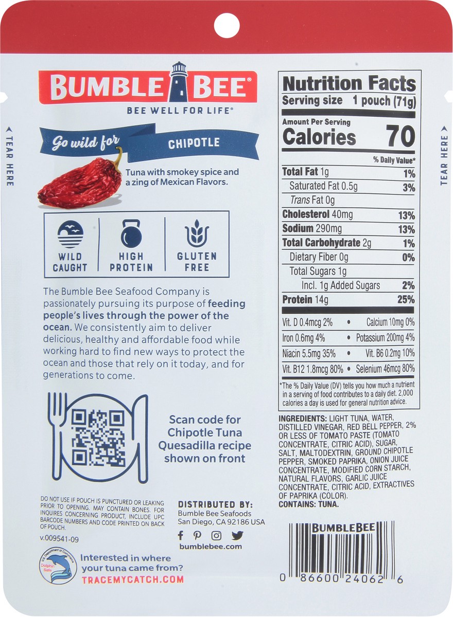 slide 9 of 13, Bumble Bee Tuna Chipotle Pouch, 1 ct