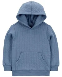 Carter's Toddler Hooded Doubleknit Pullover - Blue Blue 4T