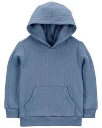 Carter's Toddler Hooded Doubleknit Pullover - Blue Blue 4T