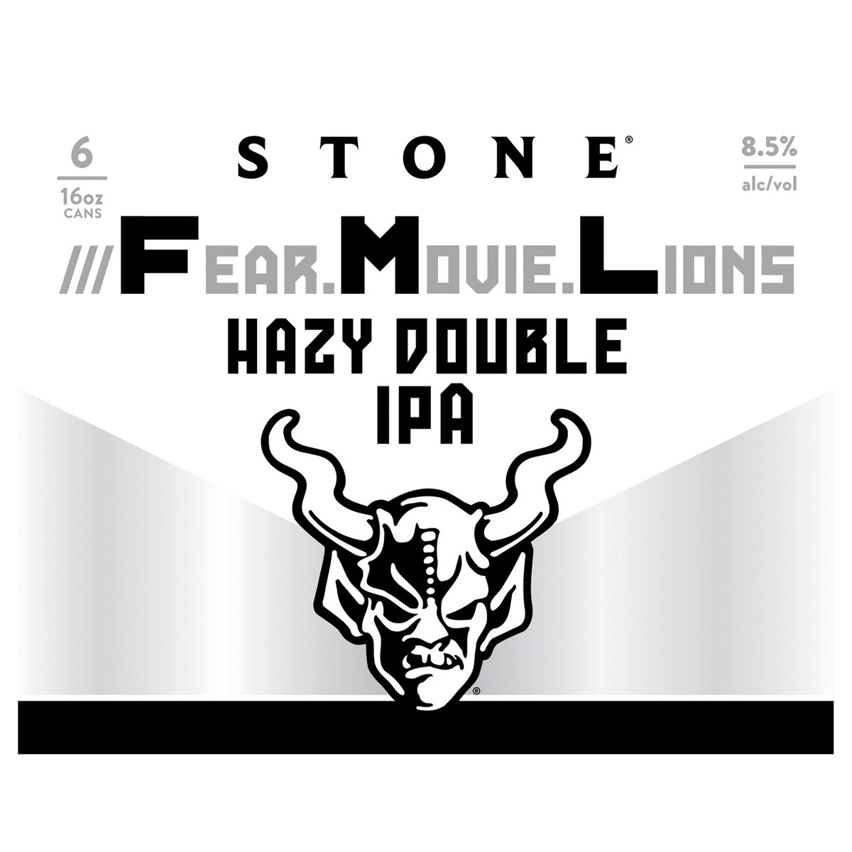 slide 1 of 1, Stone ///Fear. Movie. Lions Hazy Double IPA 16oz 6pk Cans, 6 ct