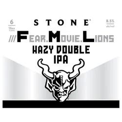 Stone ///Fear. Movie. Lions Hazy Double IPA 16oz 6pk Cans