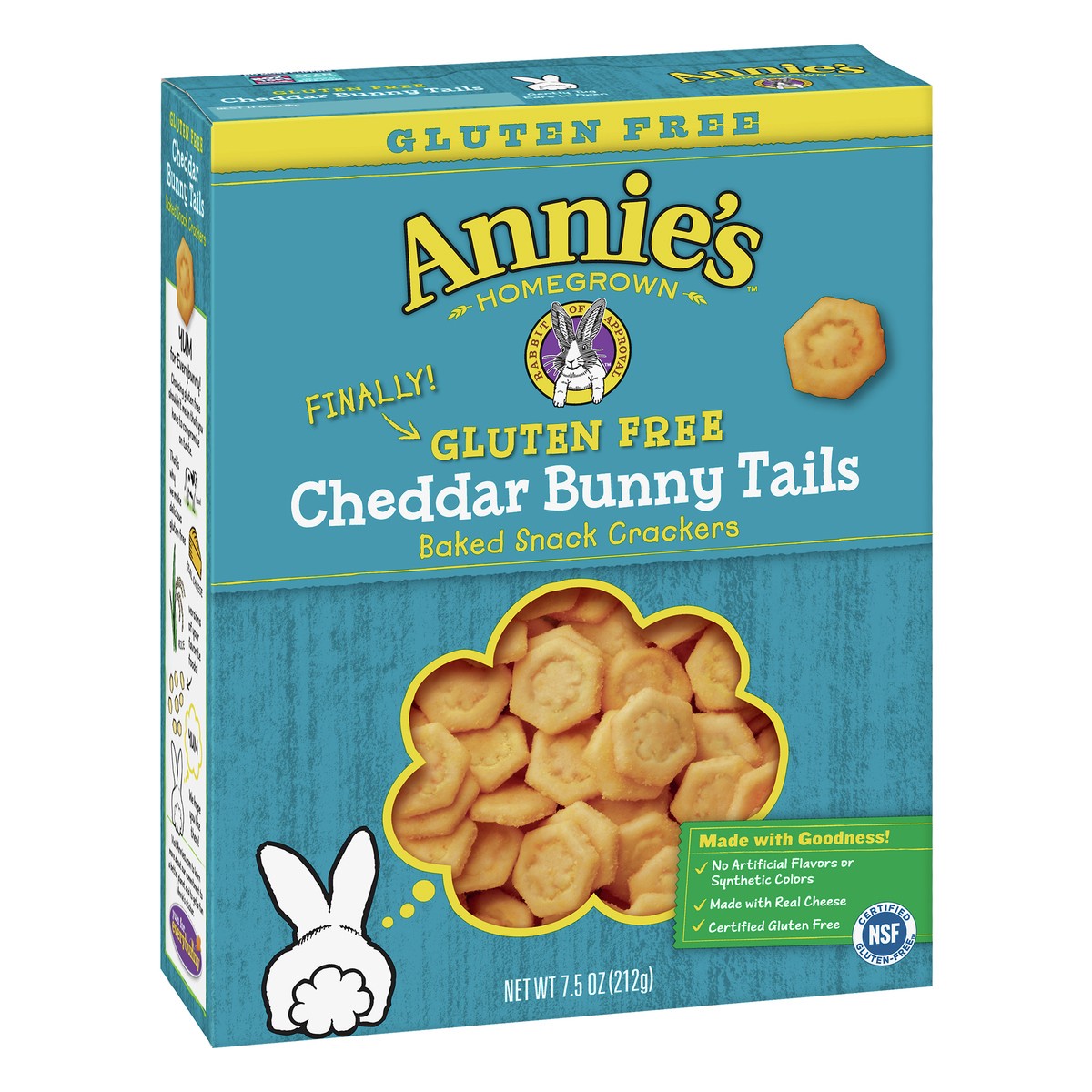 slide 5 of 11, Annie's Gluten Free Cheddar Bunny Tails Baked Snack Crackers 7.5 oz, 7.5 oz