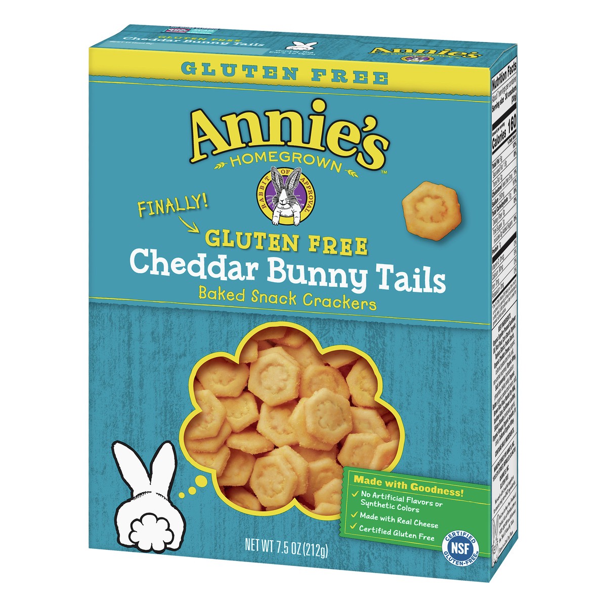 slide 8 of 11, Annie's Gluten Free Cheddar Bunny Tails Baked Snack Crackers 7.5 oz, 7.5 oz